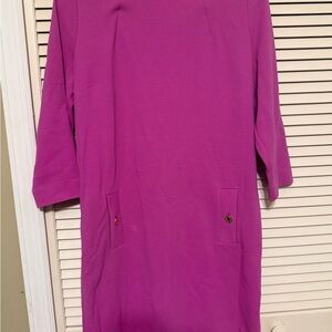 Vibrant Pink Dress with Pockets